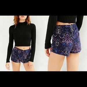Urban Outfitters Ecote Purple Velvet Shorts